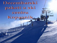  Decembarski paketi u ski centru Kopaonik - Paketi su kreirani  na 7, 5, 4, 3 noći, sa smeštajem u Hotelu Grand****, Hotelu Angella**** i Apartmanima Konaci****deluxe po posebnim uslovima i važe za boravak u periodu 19-27.12.2012. 